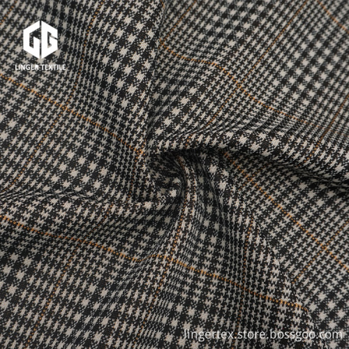 Check Design Nylon Rayon Spandex Fabric